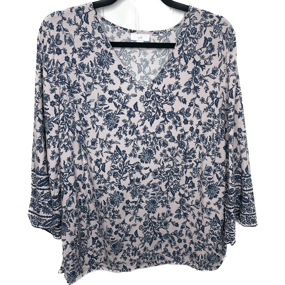 Floral V-Neck Women's Top